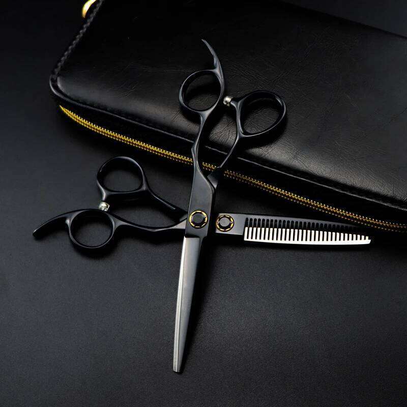 Customize logo /name JP440c 6 '' black Bearing hair haircut thinning barber tools cutting shears hairdresser scissors H260303