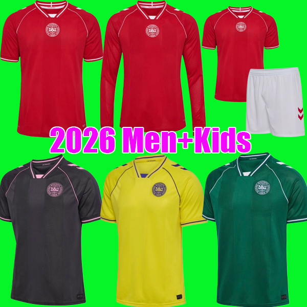 Denmark 2026 World Cup Home Kit 26 27 ERIKSEN Danes DBU soccer jerseys HOJLUND HJULMAND DAMSGAARD CHRISTENSEN DORGU national Team Jersey football shirt men kids sets