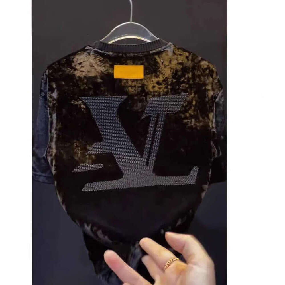 Men's T-Shirts Summer Letter Embroidery Pattern Niche Versatile Comfortable Fashionable Personality Design Stylish Short Sleeve High-End Top