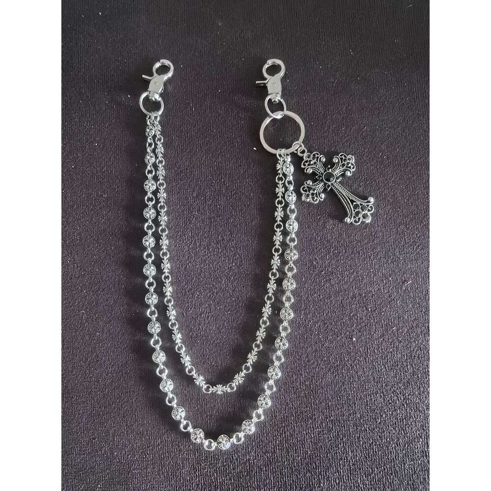 Pants Bag Sword Round Bead Cross Waist Lobster Clasp Pendant Jeans Chain