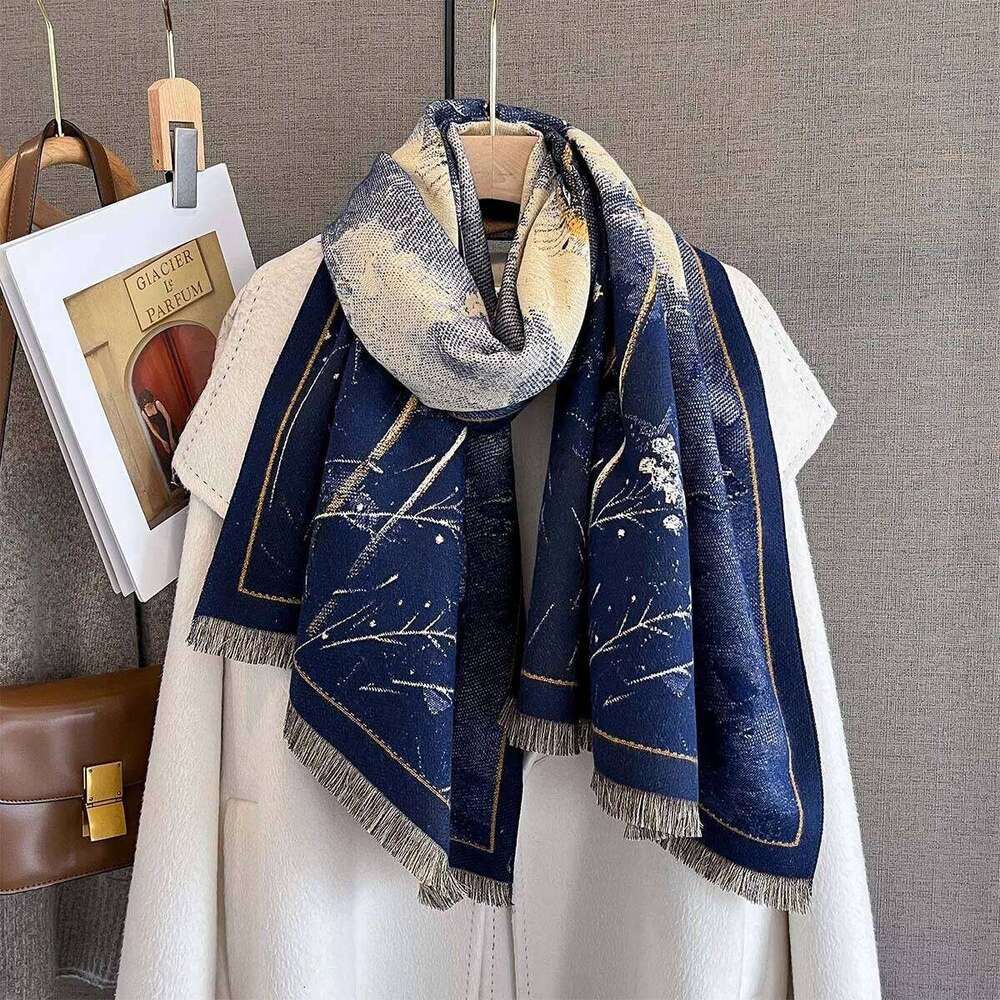 Autumn/Winter Luxury Warm Scarf Dandelion Tassel Pashmina Shawl Women's Imitation Cashmere Thickened Warps Coldproof Blanket XJ260304