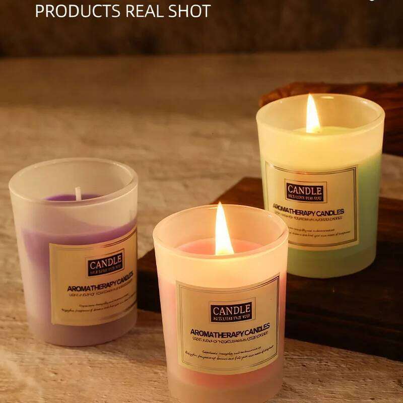 Aromatherapy Candles Smokeless Colorful Set, Home Decor Scented Jar Candles, Romantic Birthday Wedding Party Favor Gift, Relaxin W260304