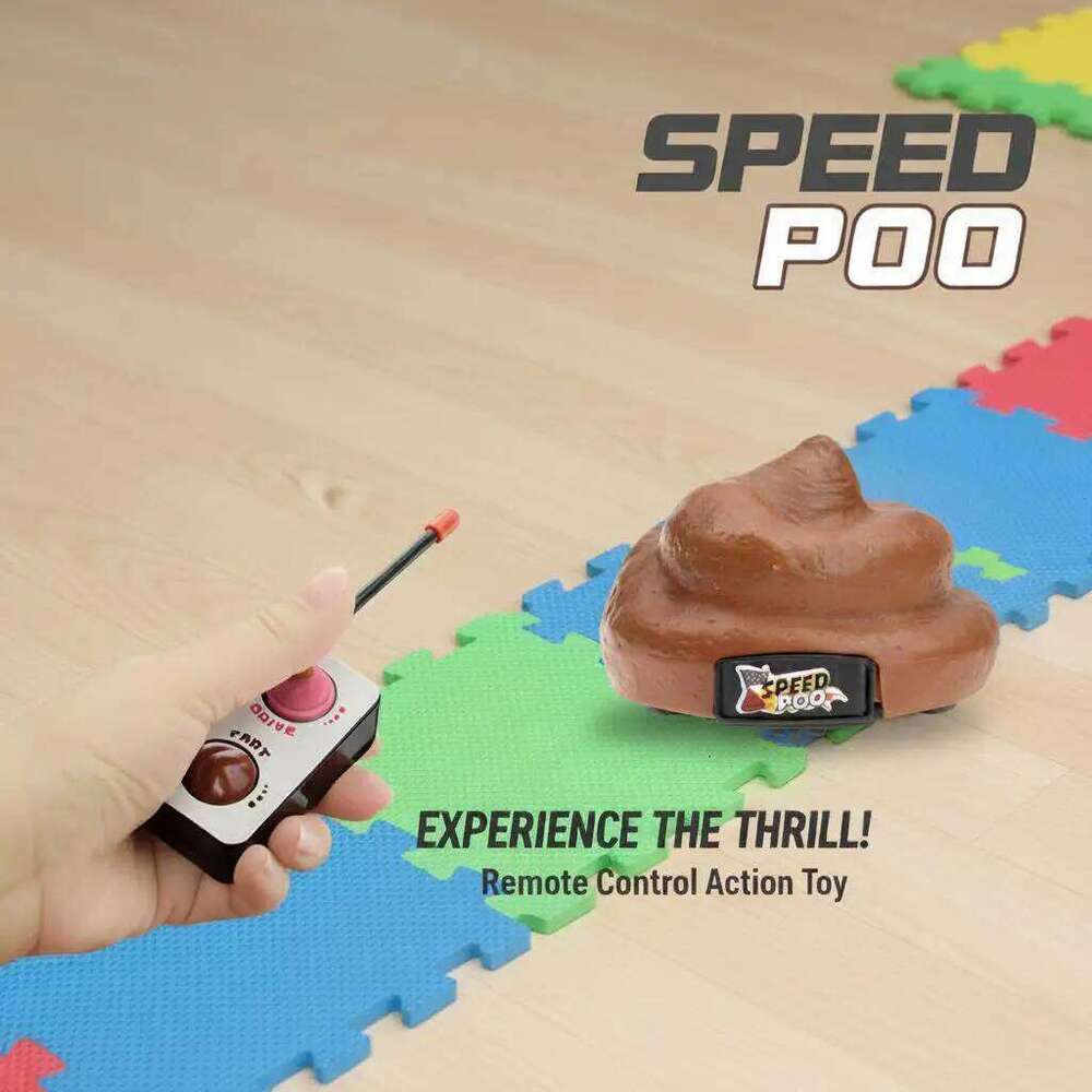 Speed Poo Farting Car, Remote Control Brown Moving Toy, Novelty Prank Gift for Kids, Funny Indoor Game, Party Entertainment Z260303