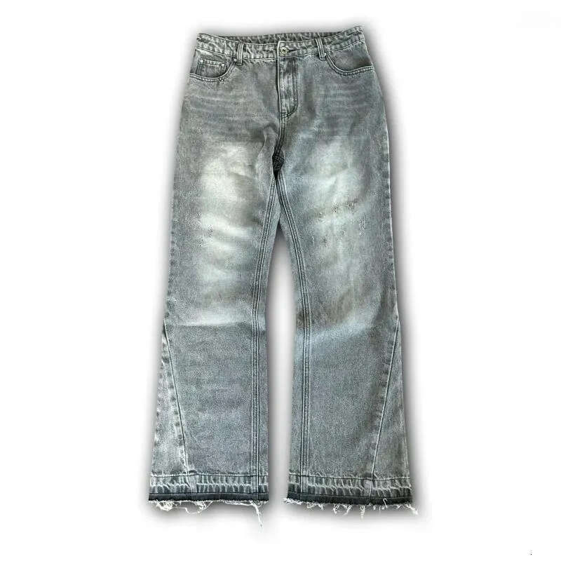 Men's Jeans Retro Washed Embroidery Denim Pants Men Trend Old Money Clean Streetwear Wide Leg Baggy Hip-hop Youth Set Daily Commute Men's Cl - view 6