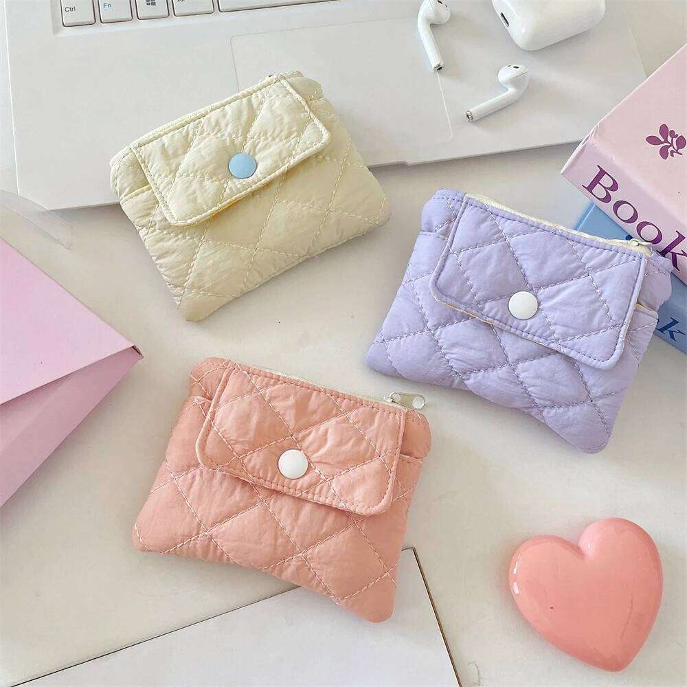 Simple Zipper Kid Storage Pouch Money Pocket Solid Color Coin Key Bag Women Men Cute Wallet Mini Purse C260304