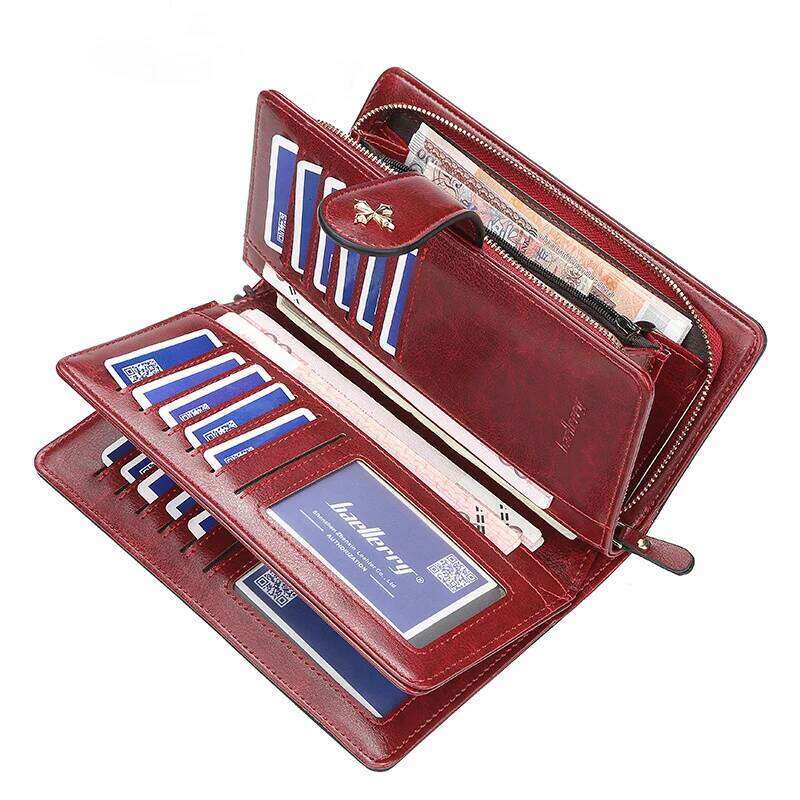 Large Capacity Women Bank Cash Hollow Out Long Wallets Fashion Top Quality PU Leather Card Holder Wallet For Woman C260304