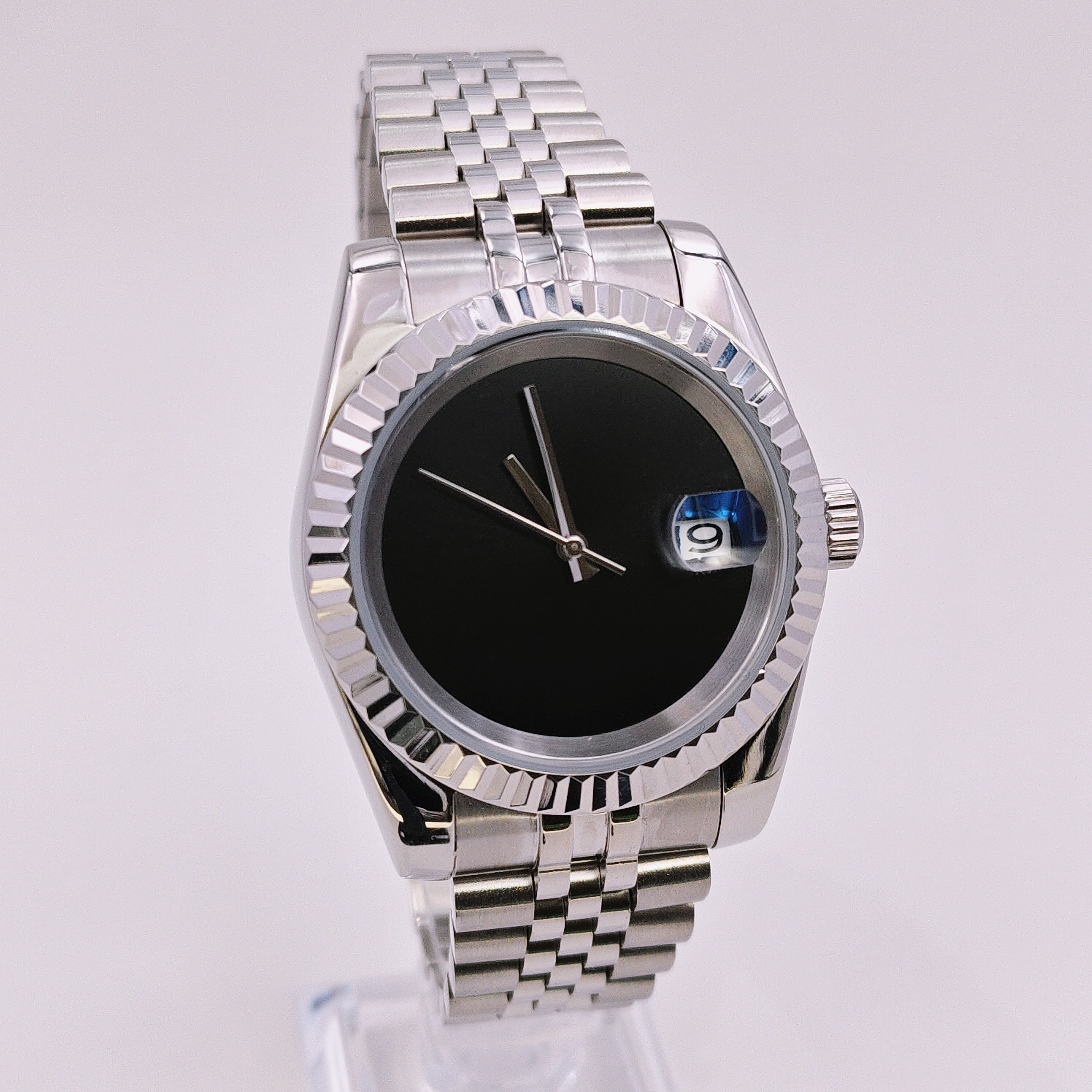 men watch Self Made Diy NH35 Movement Gold Watch Mod 39mm 316L Case 20mm 904L Strap solid Hands sapphire glass Fit Japan NH35 movement No-mark dial 28