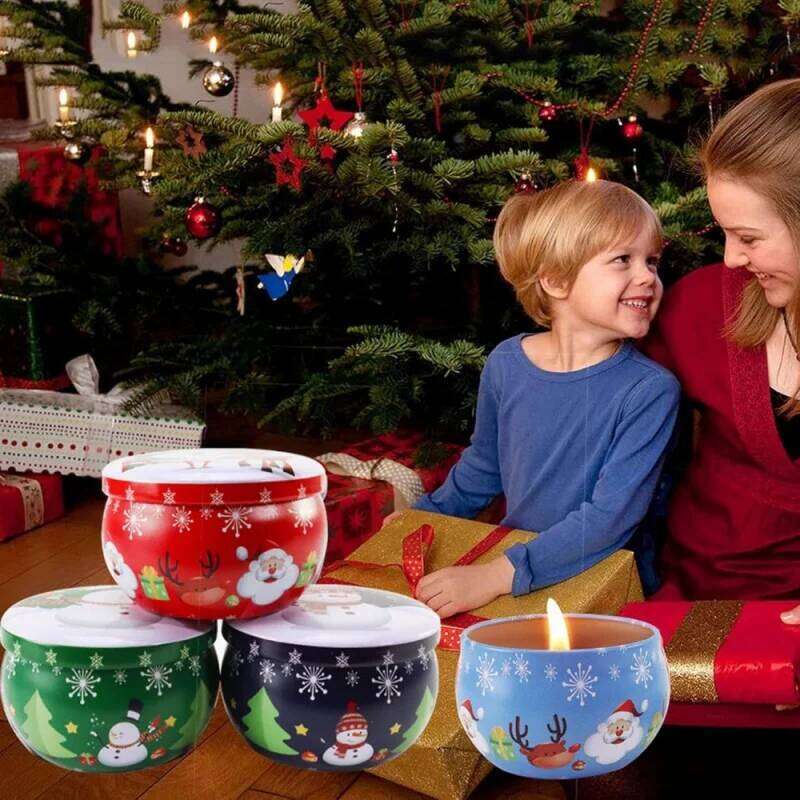 2.2 Oz Scented Gift,Christmas Aromatherapy Candle Set with Gifts, Home Aromatherapy, Birthday Candles Burning for a Long W260304