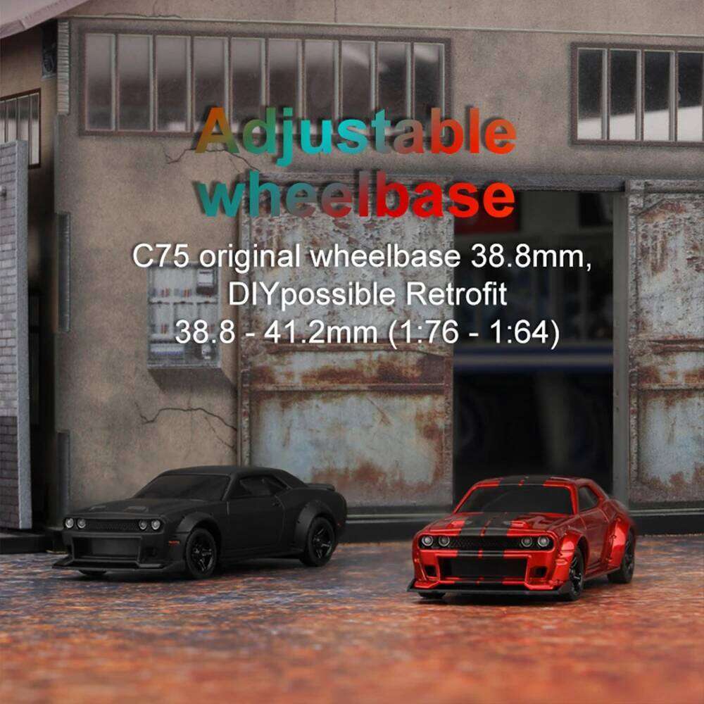 Turbo Racing 1:76 C75/C76 Road Radio-Controlled Mini Full Scale Remote Control Car Toy RTR Suitable For Children And Adults Z260303