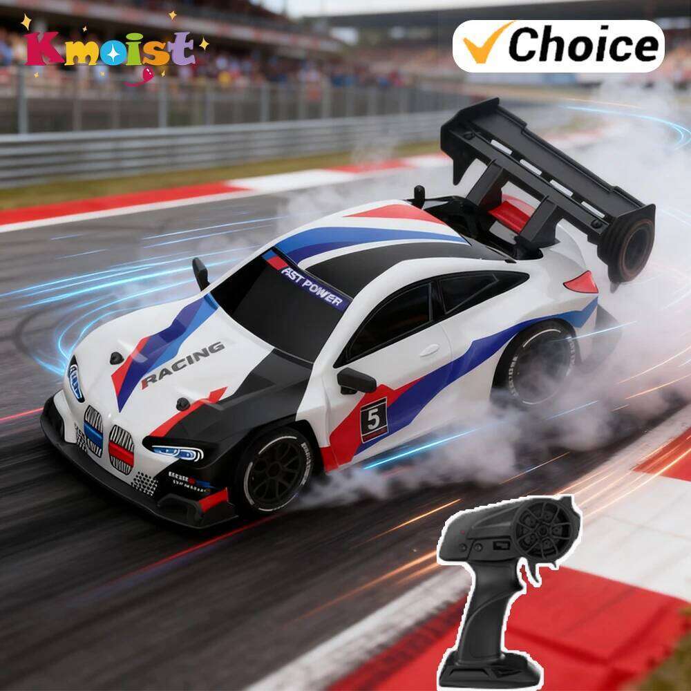 RC Drift Car 2.4G Remote Control Racing Vehicle Kids Toy 4WD High Speed Model with LED Lights Toys for Boys Children Xmas Gifts Z260303