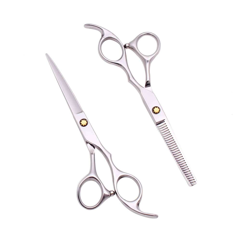 5.5 6.0 Professional Hairdressing Thinning Barber Scissor Set Hair Cutting Scissors 440C Japan Steel 888# H260303