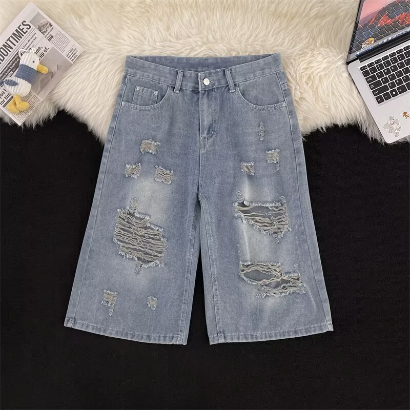 Jeans For Women Summer Designer Pants Thin Style Slimming Versatile Plus Size High-waisted Loose Straight Wide-leg Pants