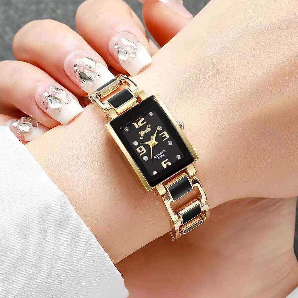 1/2PCS Luxury Rhinestone Rectangle Women Watches Ladies Arabic Dial Quartz Wristwatch Reloj MujerWithout Box XJ260303