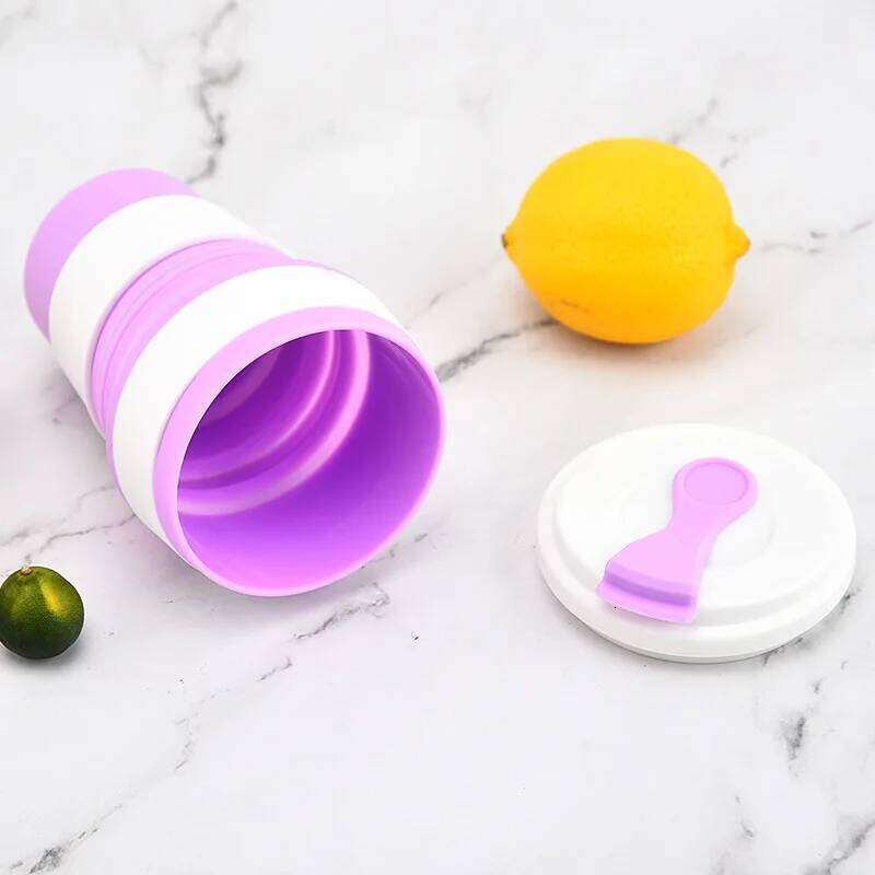 Silicone Folding Hot Drink Cup, Camping Travel, Portable, Anti-Drop Drinking Milk, High-Temperature Resistant Straw Cup S260303