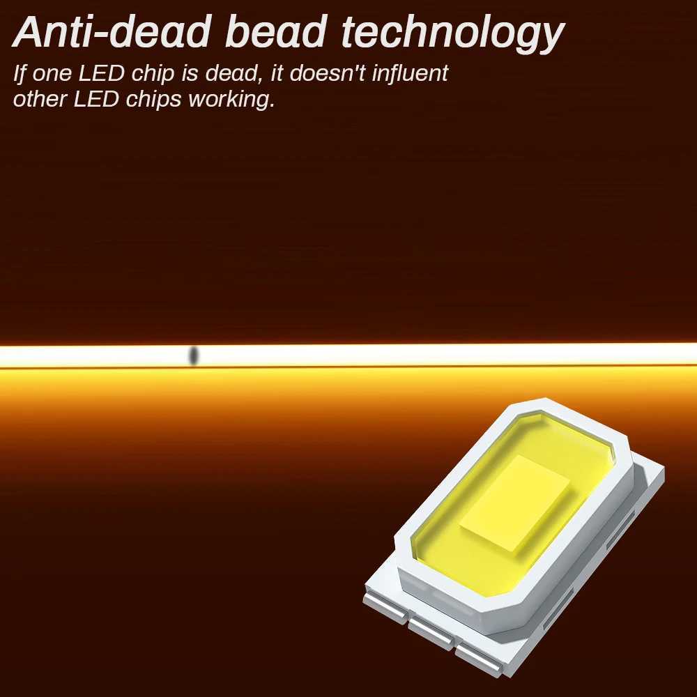 3mm 5mm COB LED Strip 12V 24V Dimmable 3000K 4000K 6000K High Density Flexible LED Light For Home Decor RA90 LED Strip Lights H260304