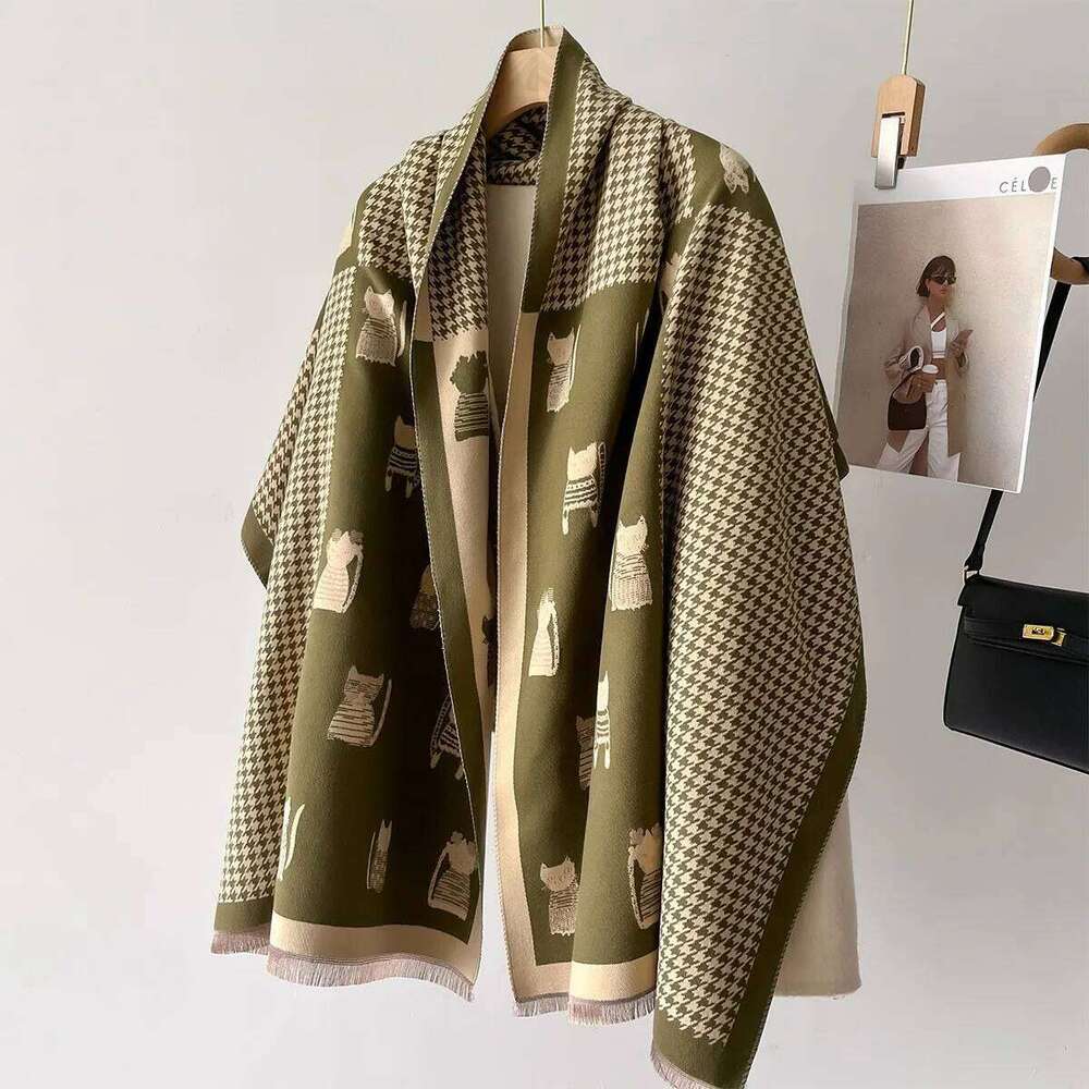 Fashion Cashmere Scarves Women Winter Shawls Wraps Luxury Print Neckerchief Long Stoles Pashmina Warm Hijab Scarf For Ladies XJ260304