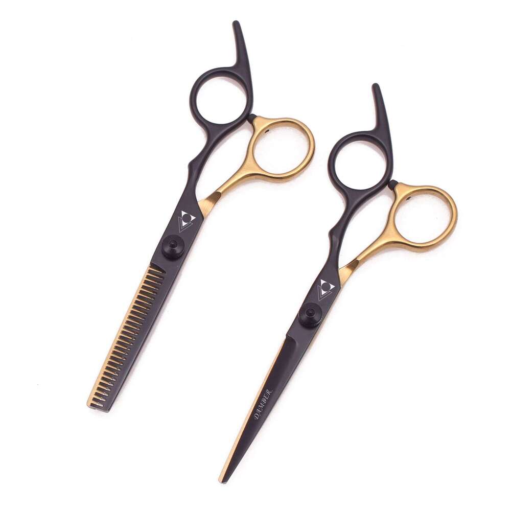 6.0 Hairdressing Scissors Hair Cutting Thinning Shears Set For Home Human & Dog Cat Pets Gromming Japanese Stainless 1001# H260303