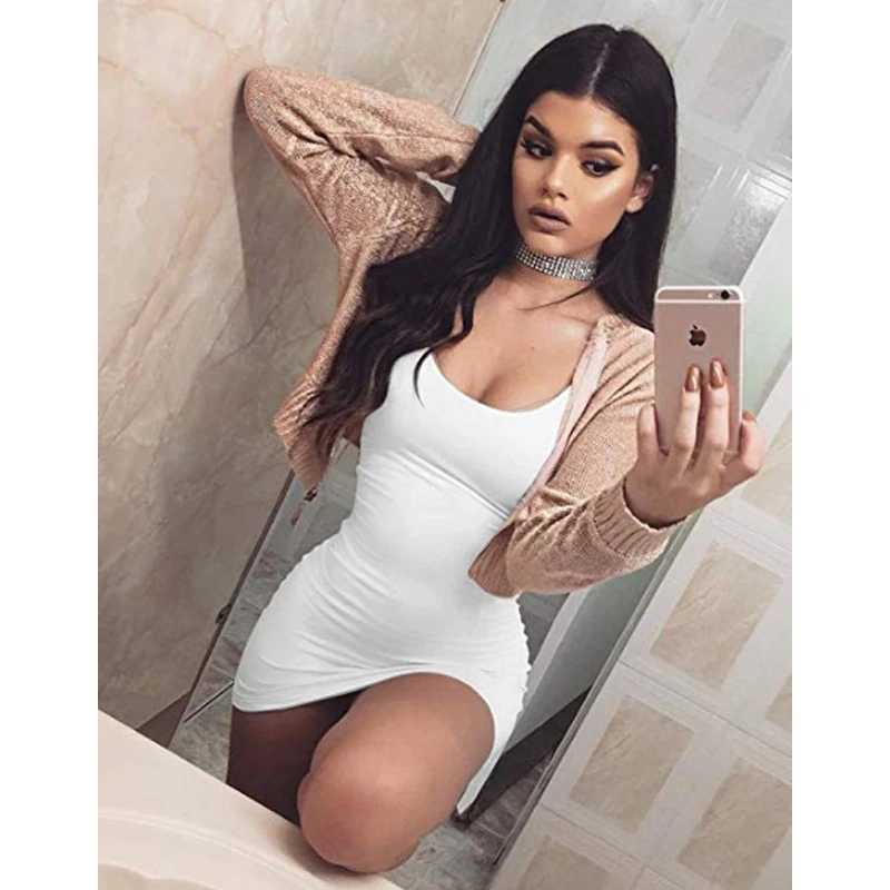 CDJLFH Summer Sheath Casual Dress 2019 Women Vintage Elegant Party Dress Vestidos Black White Bodycon Dresses Backless Dress M260304