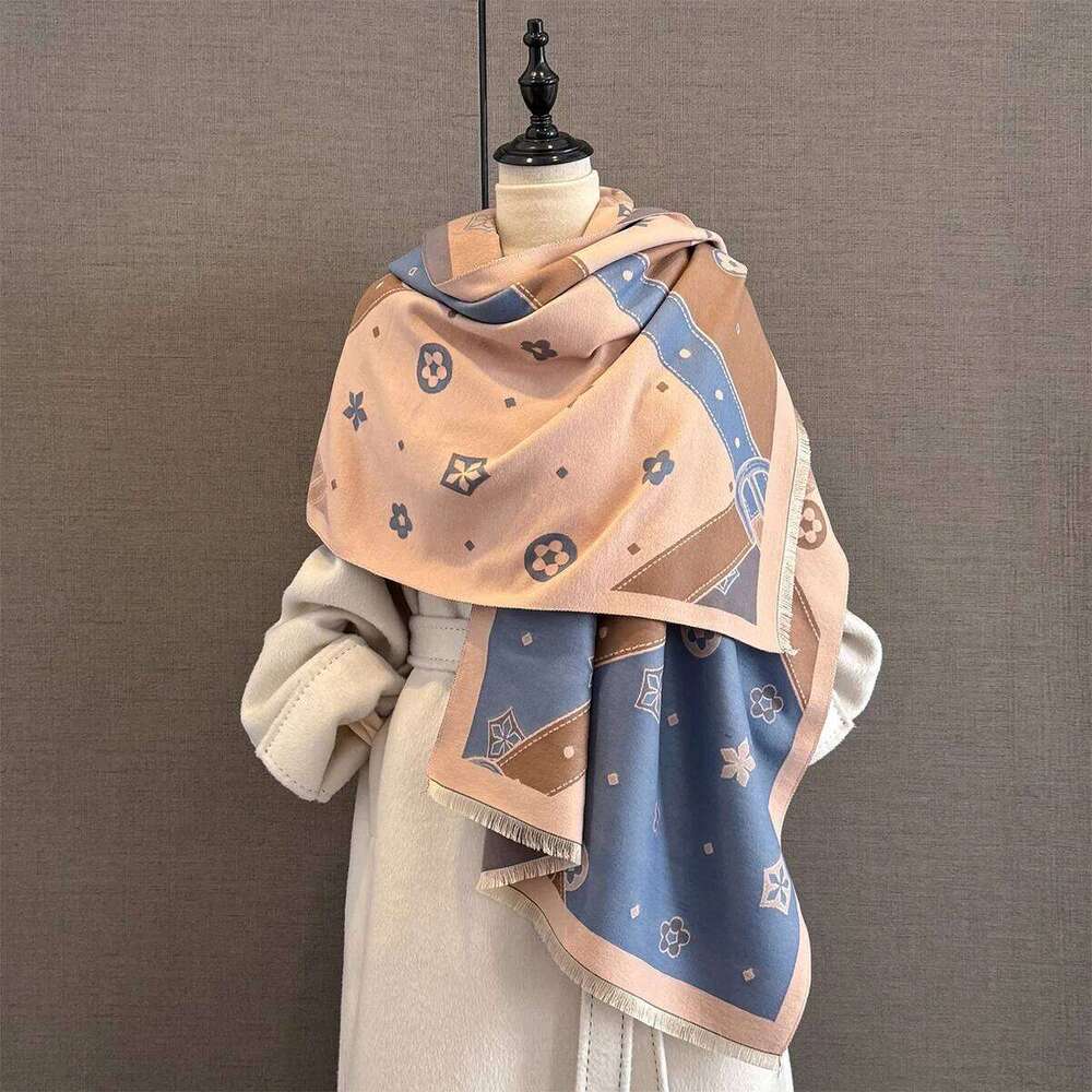 New Winter Warm Cashmere Scarf Women Luxury Print Shawl Pashmina Thick Blanket Wrap Neckerchief Fashion Bufanda Echarpe Poncho XJ260304