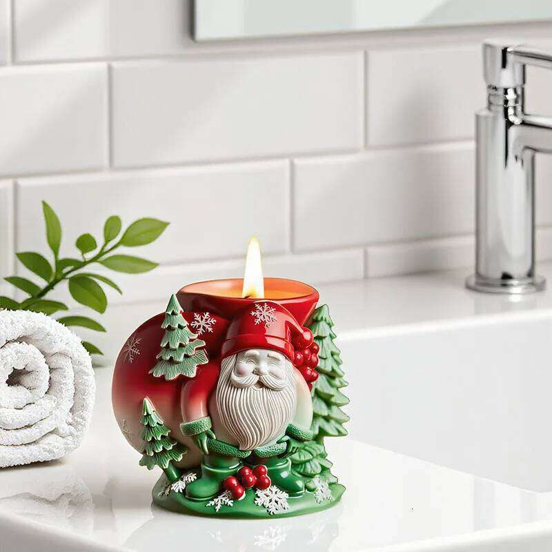 Scented candles, gypsum stone containers, Santa Claus candle cups, DIY decorative gifts W260304