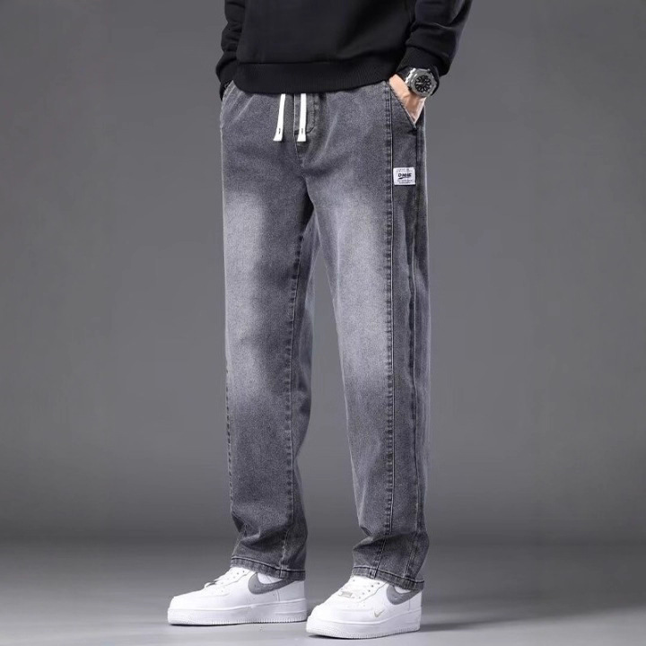 Spring And Summer New Vintage Men's Jeans American High Street Style Loose Straight Cut Trendy Thin Pants Designer Pants For Young Men