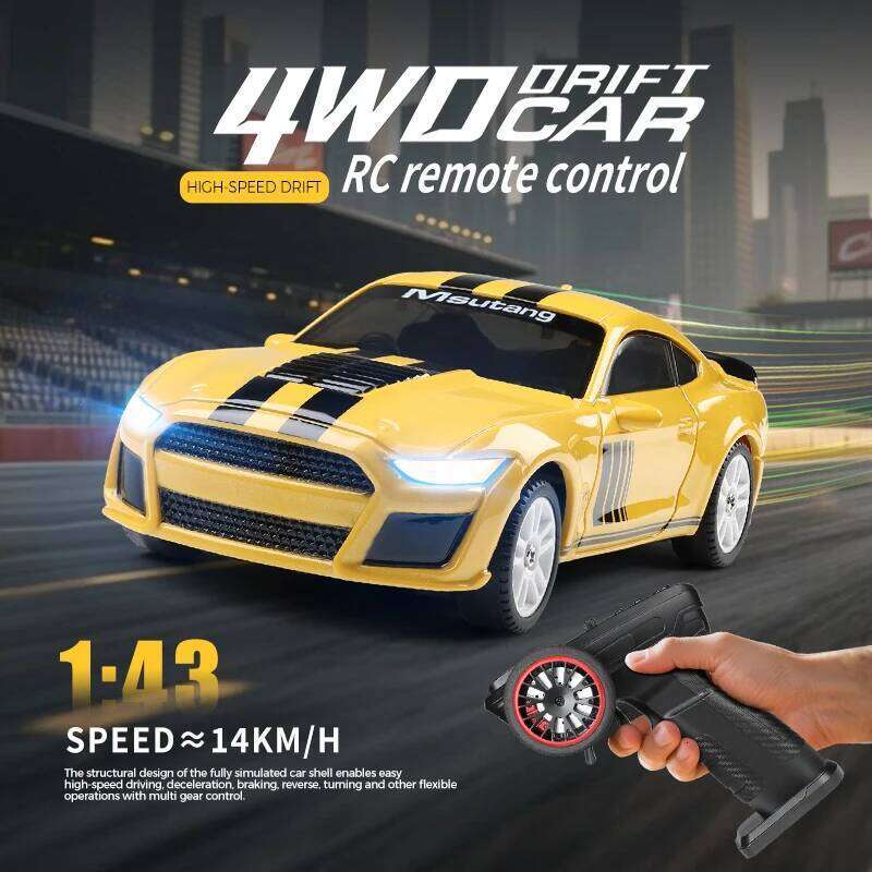 WLtoys K4308 1:43 2.4G RC Drift Racing With LED Lights 4WD Gyroscope High Speed RTR Remote Control Car Toy For Kid Gift Z260303