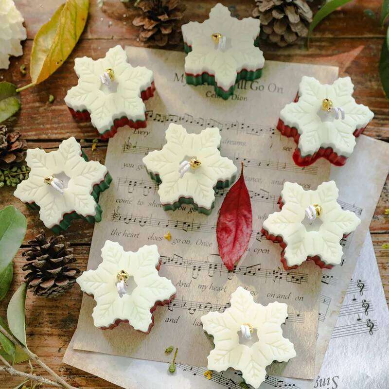 Creative Handmade Snowflake Aromatherapy Candles, Exclusive Aromatherapy, Small Gifts, Christmas Decoration W260304