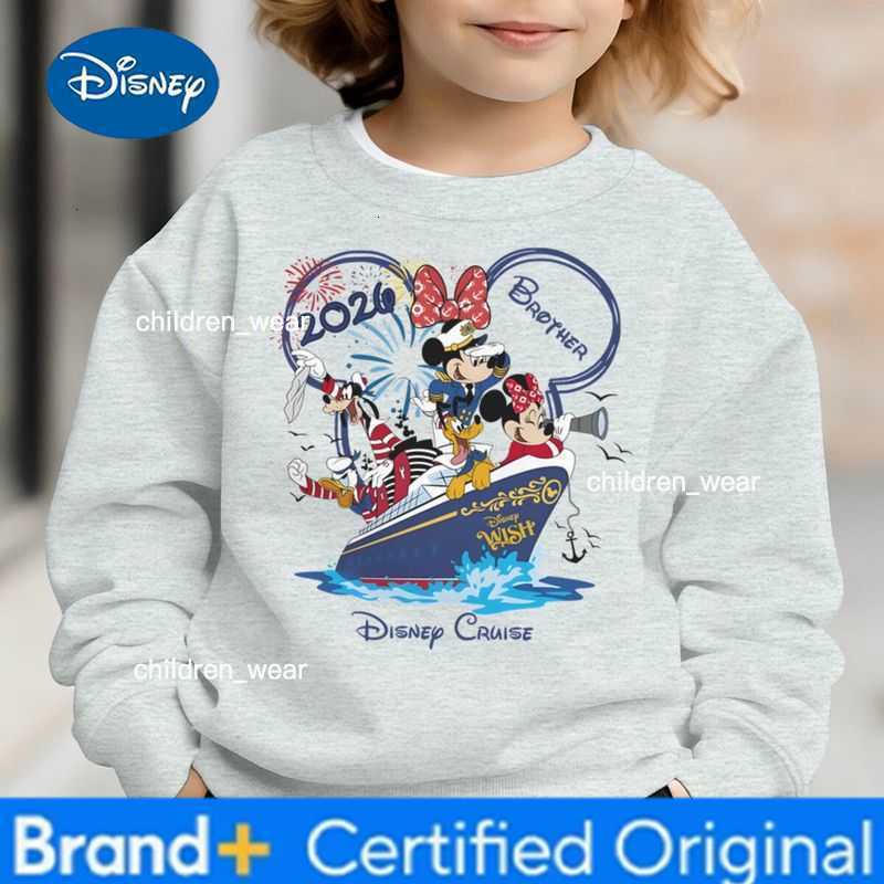 Disney Family Matching Sweatshirt for Cruise 2026 Mickey Mouse Print Pullover Parent Kid Mother Father Casual Cartoon Sweatshirt H260304