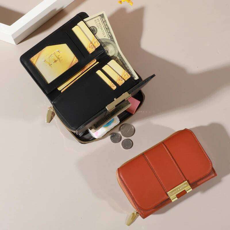 2024 New Women's Short Korean Edition Long Multi Fashionable Versatile Change Handheld Wallet Card Bag C260304