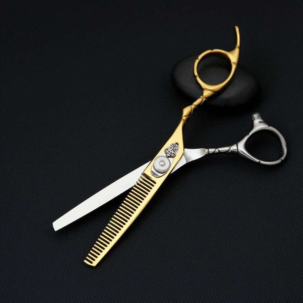 Professional Barber Scissors Set 440C Steel 6-inch Hair Cutting Thinning Shears 2-Piece Kit for Home Haircuts And Salons H260303
