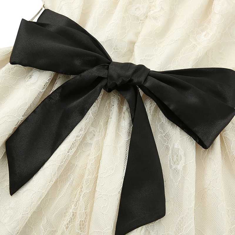 Xingqing 2024 Sweet Fairy Grunge Lace A Line Dresses Summer Women Patchwork Puff Sleeve Kawaii Dress 2000s Aesthetic Outfits M260304