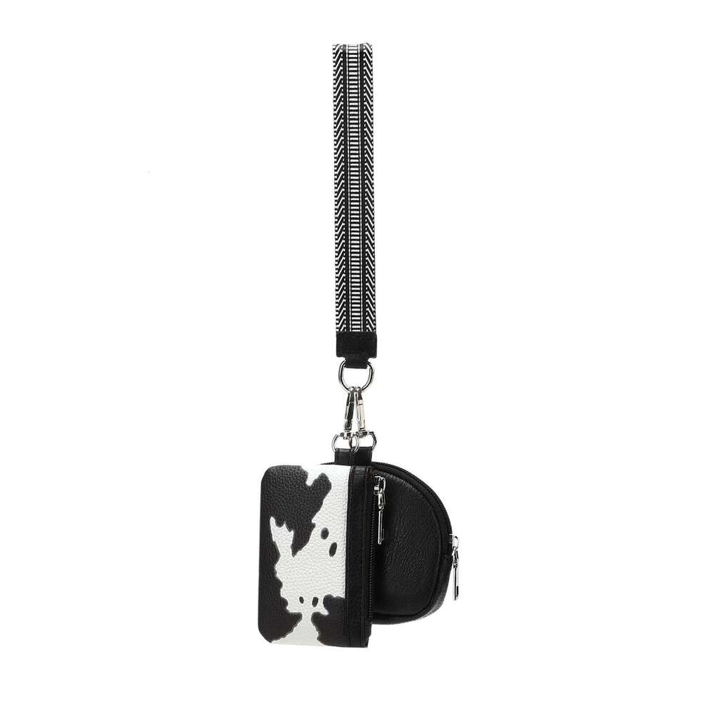 Mini Zipper Wristlet Wallet, Detachable Dual Pocket Purse, Portable Keychain Card Coin Pouch, Fashionable Women's Wallet C260304