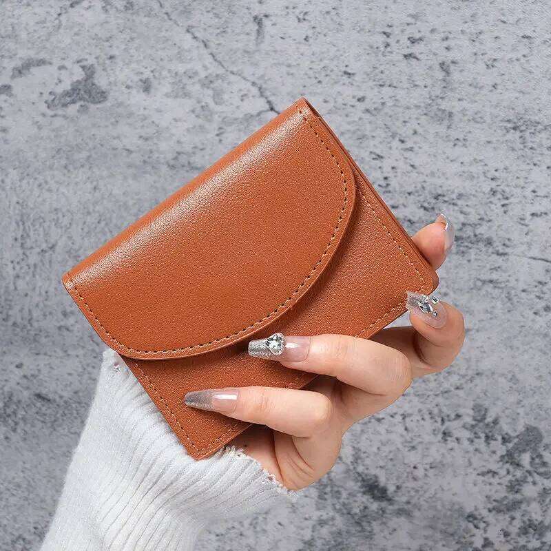 New Cute Wallets Small Hasp Girl Credit Card Holder PU Leather Coin Purse Female Wallet Short Purses for Women C260304