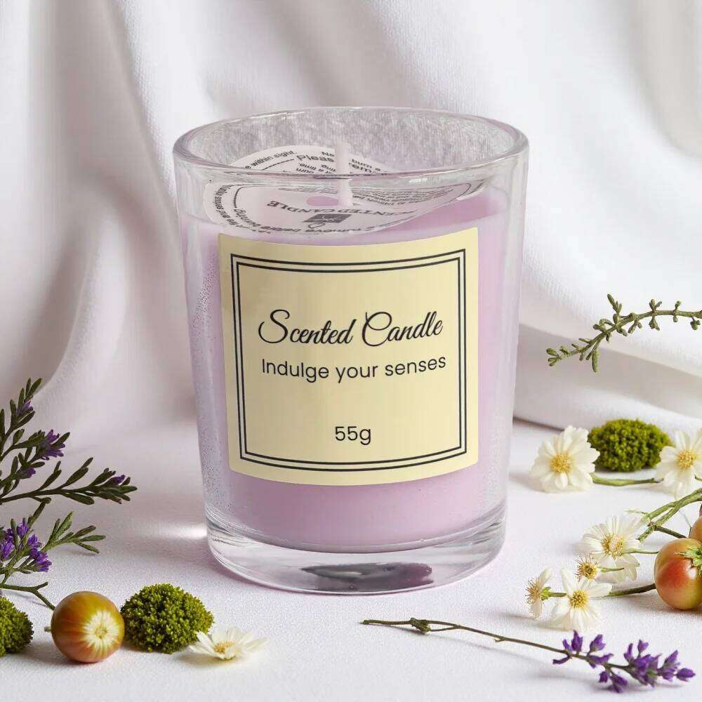 New Year's Premium Box Glass Handmade Soy Wax Smokeless Creative Aromatherapy Candle Companion Gift W260304