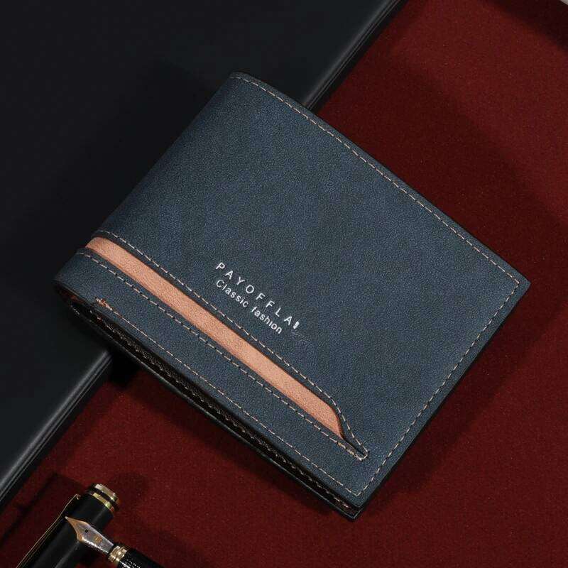Men's Fashion Business Short With Card Slots Horizontal Soft PU Leather Wallet C260304