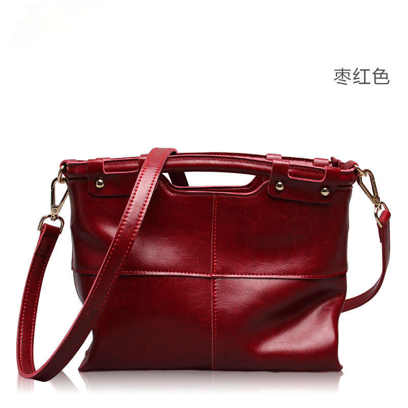 Luxury Shoulder Bags Totes Hobo New European And American Handbags Solid Color Tote Genuine Leather Retro Women S Crossbody Bag SENYY