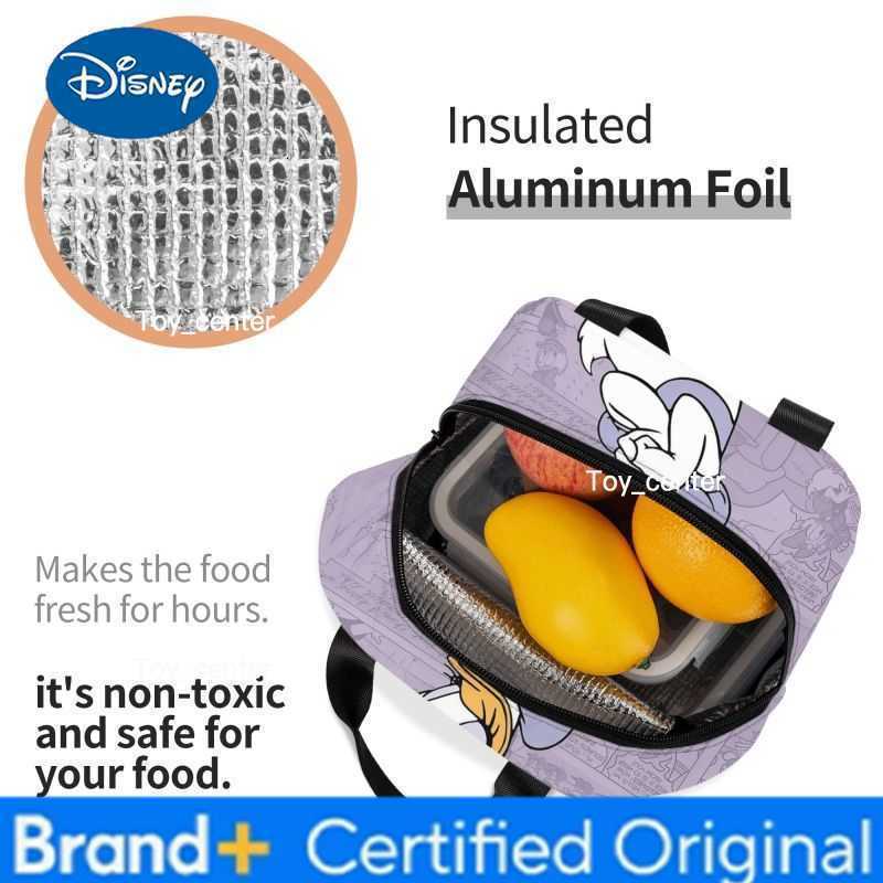Custom Donald Duck Anime Cartoon Insulated Lunch Bag Women Waterproof Comics Classical Printing Thermal Cooler Lunch Box Office H260304