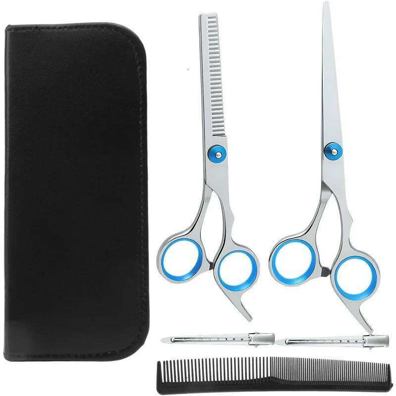 6/7pcs Scissors Shears Professional Hairdressing Texturizing Salon Barber Shear Pins Comb Hair Cutting Tools H260303