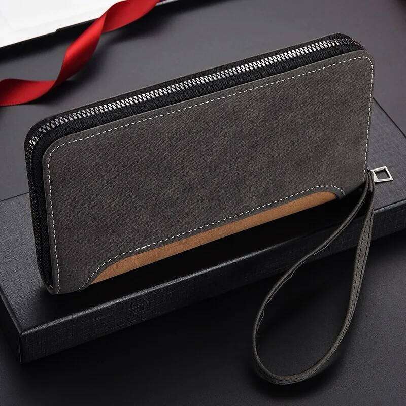 Men's Long-Length Business Wallet Multi-Functional Large-Capacity Durable Zipper Coin Purse Mobile Phone Bag C260304