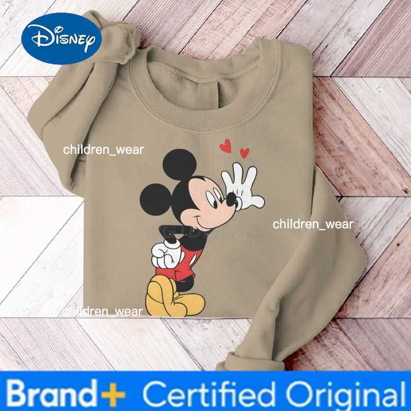 Disney Valentines Day Mickey Mouse Minnie Sweatshirt Anime Graphics Couple Matching Pullover Women Men Long Sleeve Sweet Sweatshirts H260304