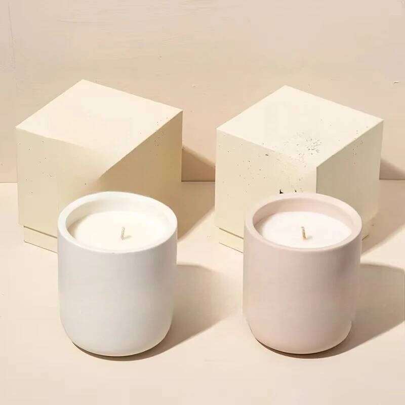 Ai Kun luxury custom logo ceramic jar natural vegetable oil pure wood core scented candle W260304