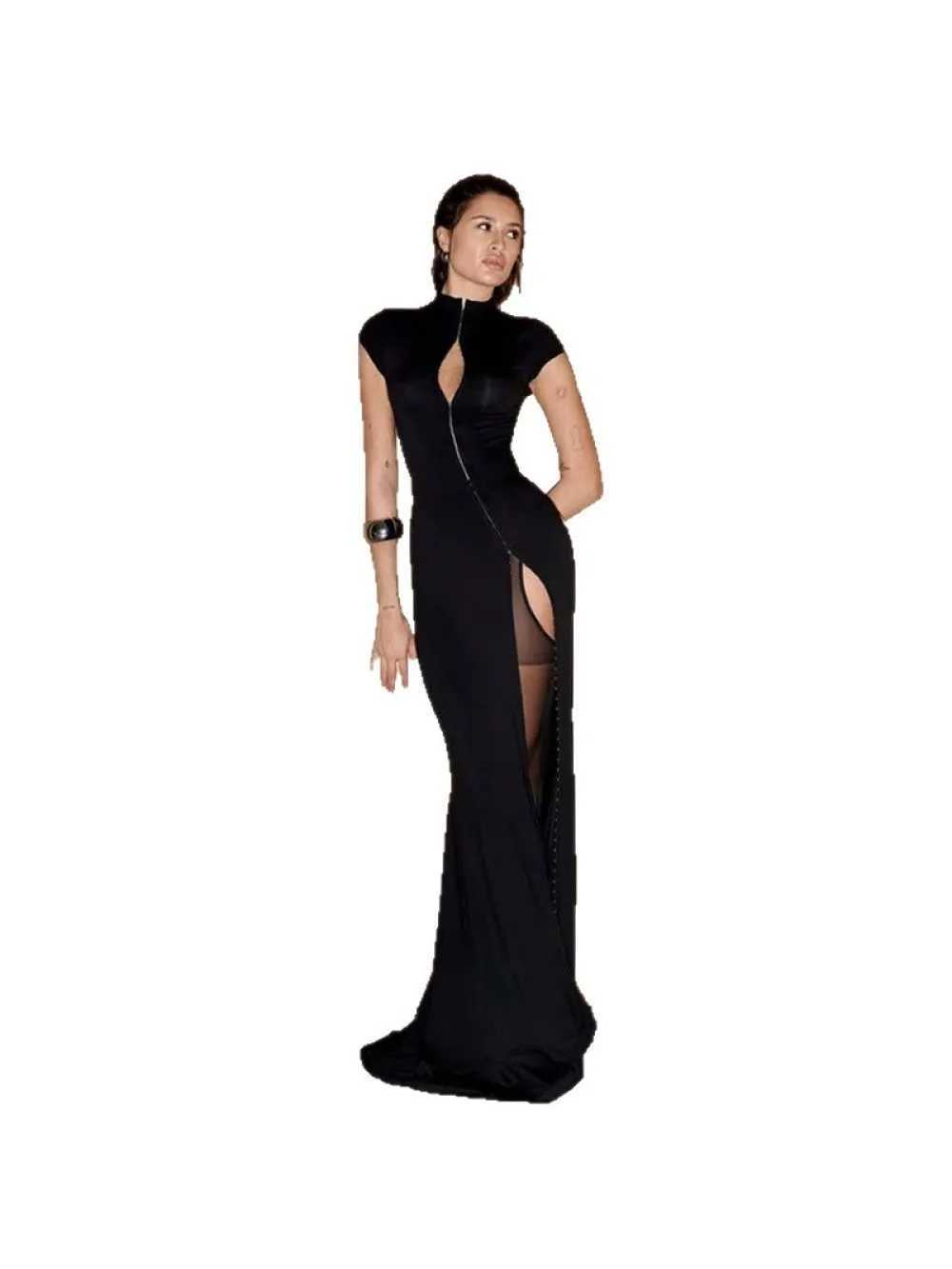 2026 European American Elegant Sexy Maxi Dress - Womens Short Sleeve Slim Fit Fashion Bodycon Long Dress fashion trend M260304