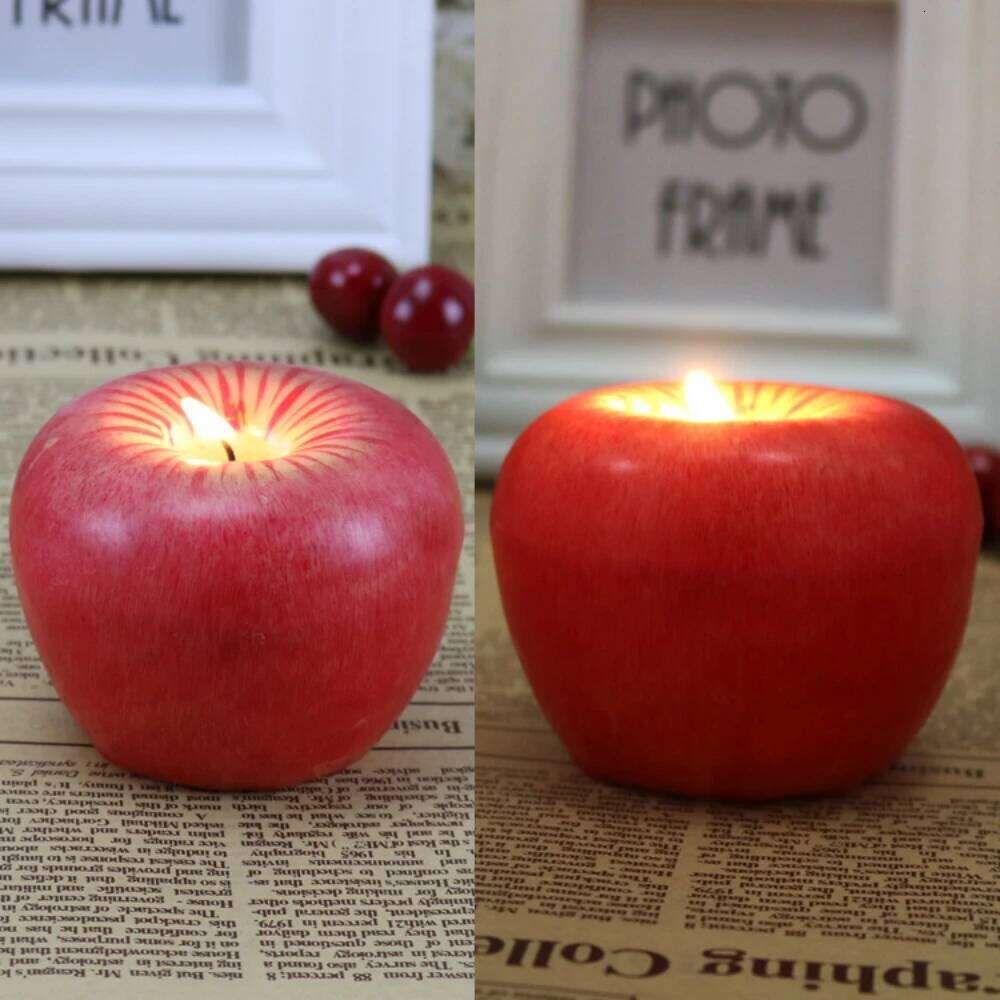 Apple-Shaped Candle, Christmas Small Gifts, Creative Decorations, Aromatherapy Candles, Party Decoration Gifts W260304
