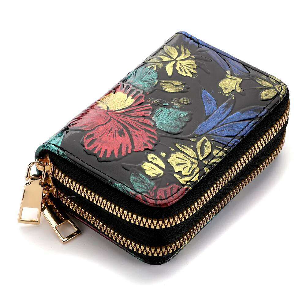 Women's Large Capacity Multi-Card Slot Coin Wallet Double Zipper Credit Card Holder For Women C260304