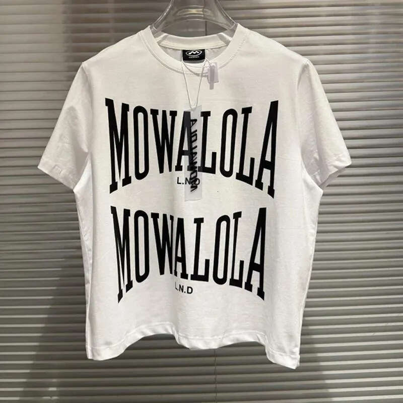 Free Shipping Clothing T Shirts Mowalola Short Sleeve Tee Summer Letter Print Casual Classic Round Neck Men's Tees