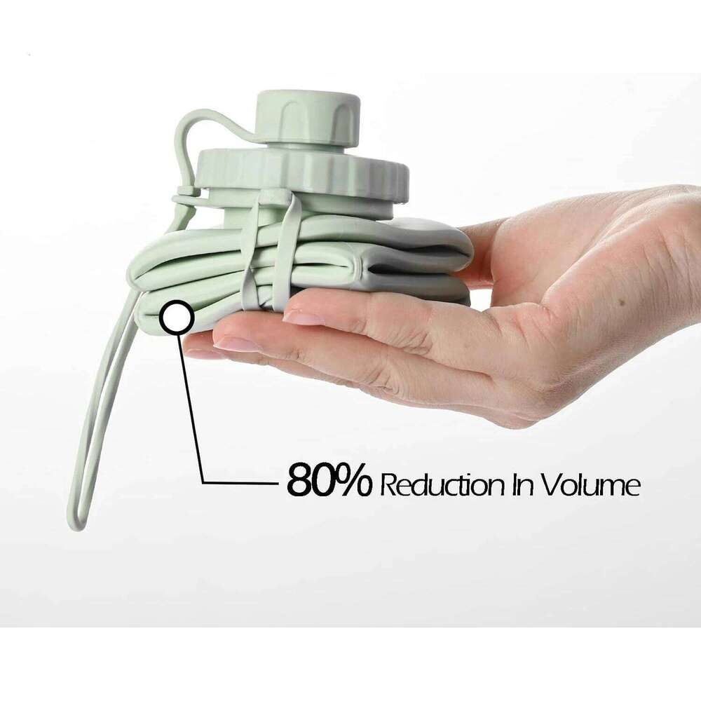 Silicone Collapsible Sports Bottles Outdoor Camping Folding Water Cup Large Capacity Travel Foldable Leakproof.kettle S260303