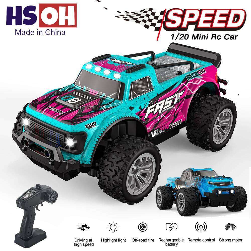 1:20 KF24/KF23 2.4G RC Car with LED Light, 2WD Off-road Remote Control Climbing Truck, Outdoor Toy Gift for Kids Z260303