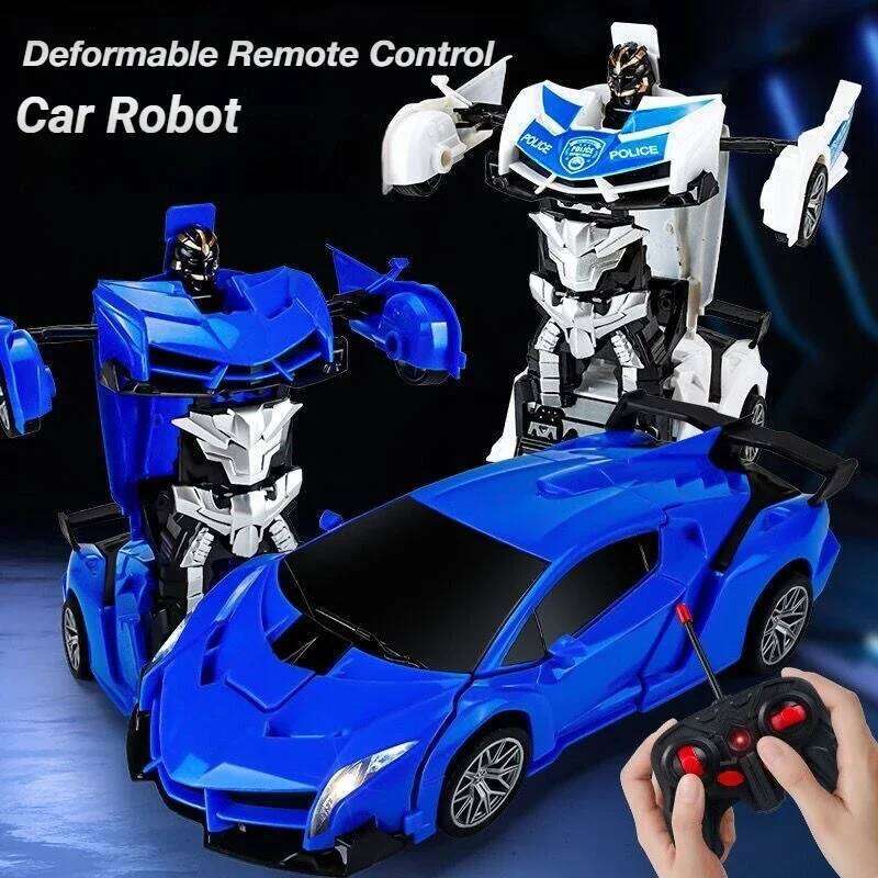 2-in-1 Remote Control Transforming Robot Car, Mini RC Racing Vehicle, Automatic Deformation Toy, STEM Educational Gift for Kids Z260303