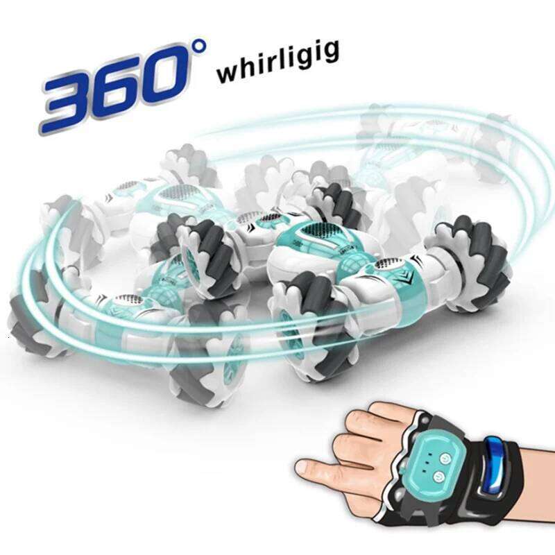 S-012 2.4GHz 4WD Mini Stunt Remote Control Watch Gesture Sensor Electric Toy RC Drift Car Rotation for Kids Gift Z260303