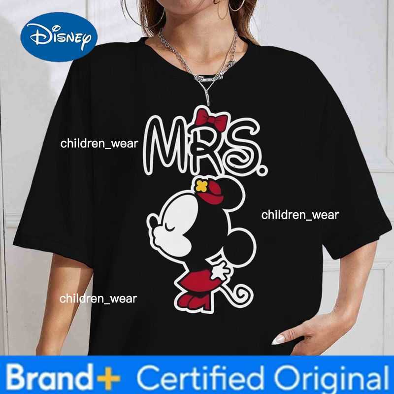 Disney MR Mickey Mouse MRS Minnie Mouse Graphic T Shirt Women Men Classic Character Couple Matching Streetwear 100 Cotoon Tees H260304